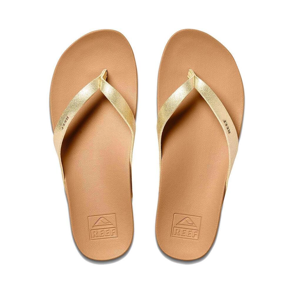 REEF WOMEN'S SANDALS, CUSHION COURT, TAN/CHAMPAGNE, 11